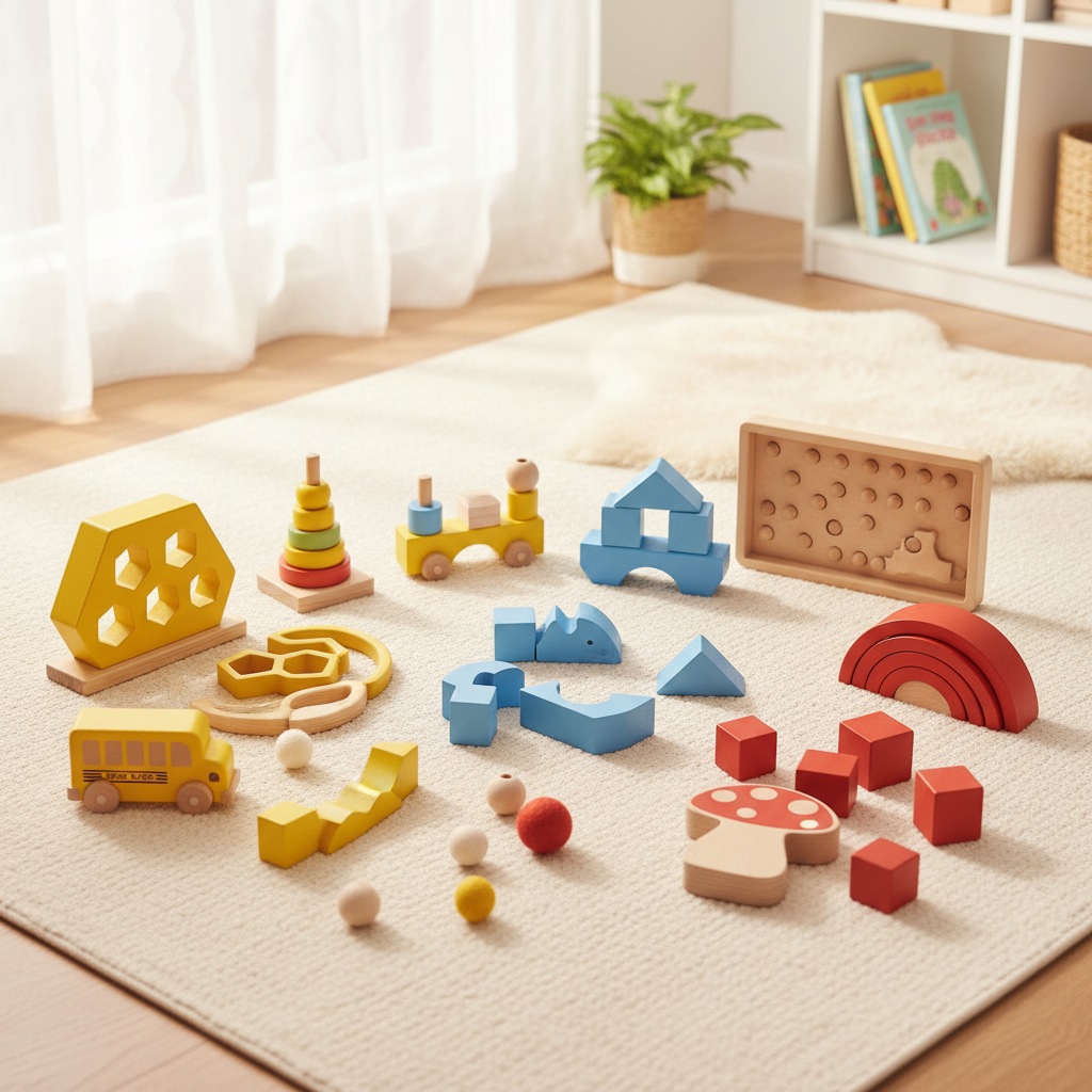 Composition de jouets par couleur